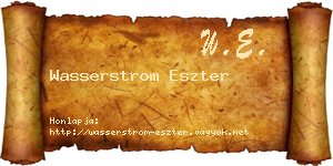 Wasserstrom Eszter névjegykártya