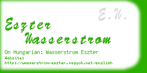 eszter wasserstrom business card